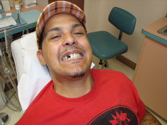 A patient at Gulf Coast Dental Outreach